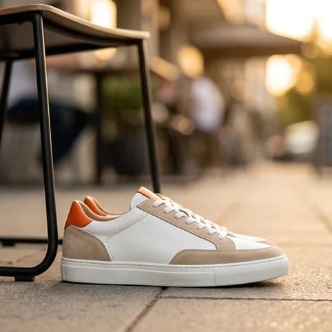 AI-generated lifestyle photo of casual canvas sneakers showcasing AI apps that increase Shopify conversions in 2026