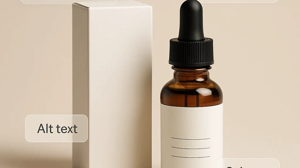 Checklist layout of a Shopify product image set being prepared for localized storefronts across Shopify Markets